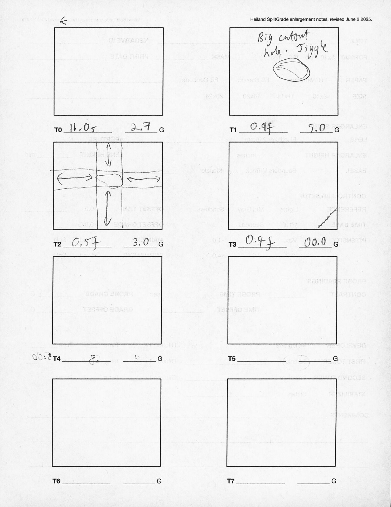 Printing notes (rear)