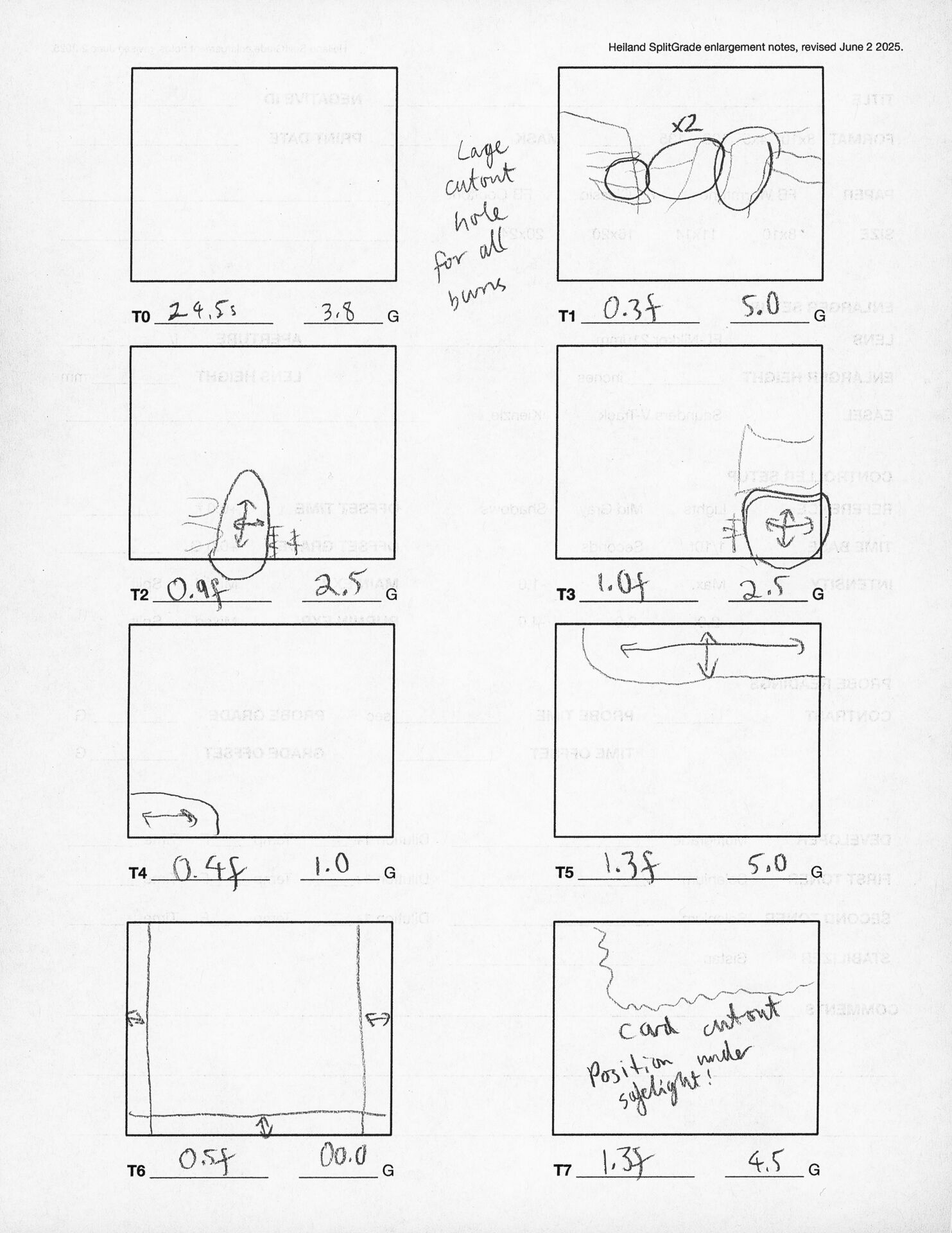 Printing notes (rear)